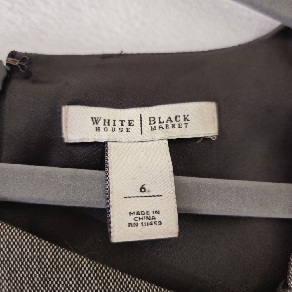 White House Black Market Elegant Gray Sleeveless Dress Size 6 - Picture 3 of 12